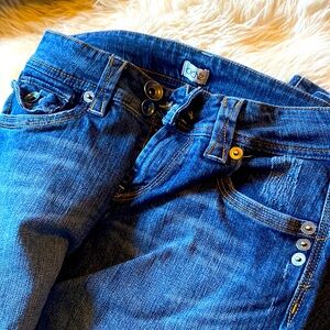 Ladies cache jeans With flare leg size 2